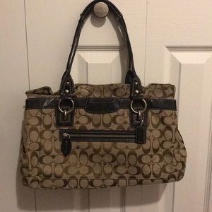 Coach monogram hand bag